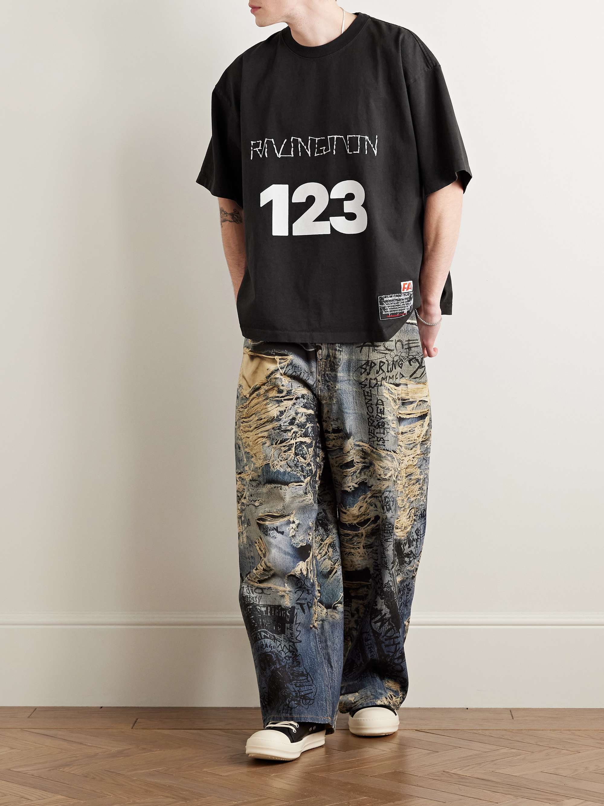 【RIVINGTON roi Rebis】コットンジャージー Tシャツ プリント RRR123☆関税込☆ロゴプリント刺繍コットンジャージーTシャツ