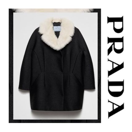 ダブルブレスト PRADA(プラダ) コート(レディース) - 海外通販の
