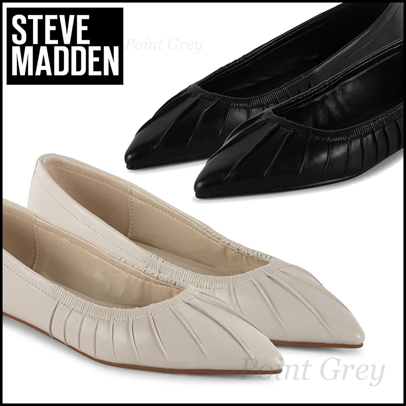 Steve Madden☆ 上品プリーツ・ポインテッドトゥ・バレエ