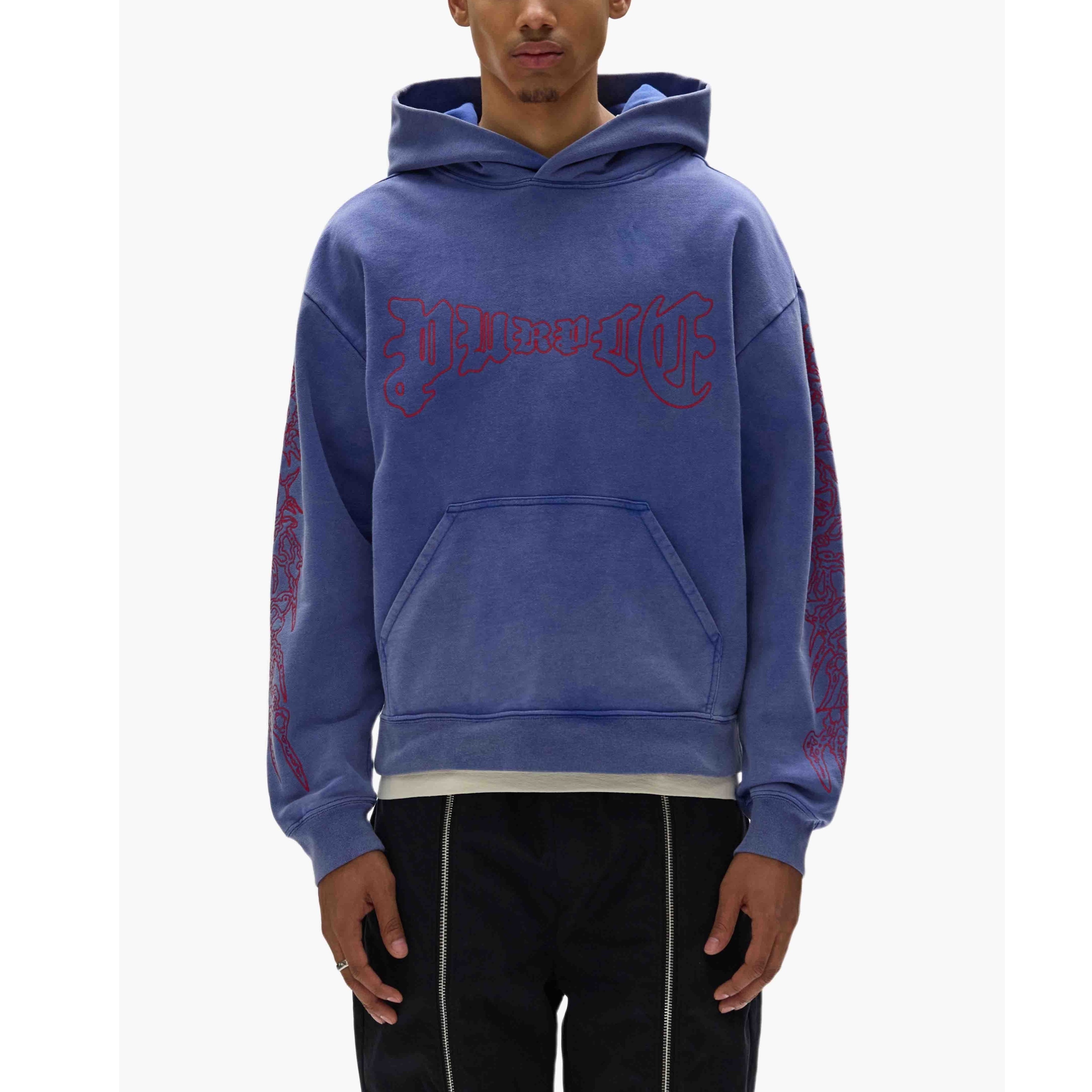 PURPLE BRAND アーチゴシック フーディ 長袖パーカー PURPLE BRAND アーチゴシック フーディ 長袖パーカー