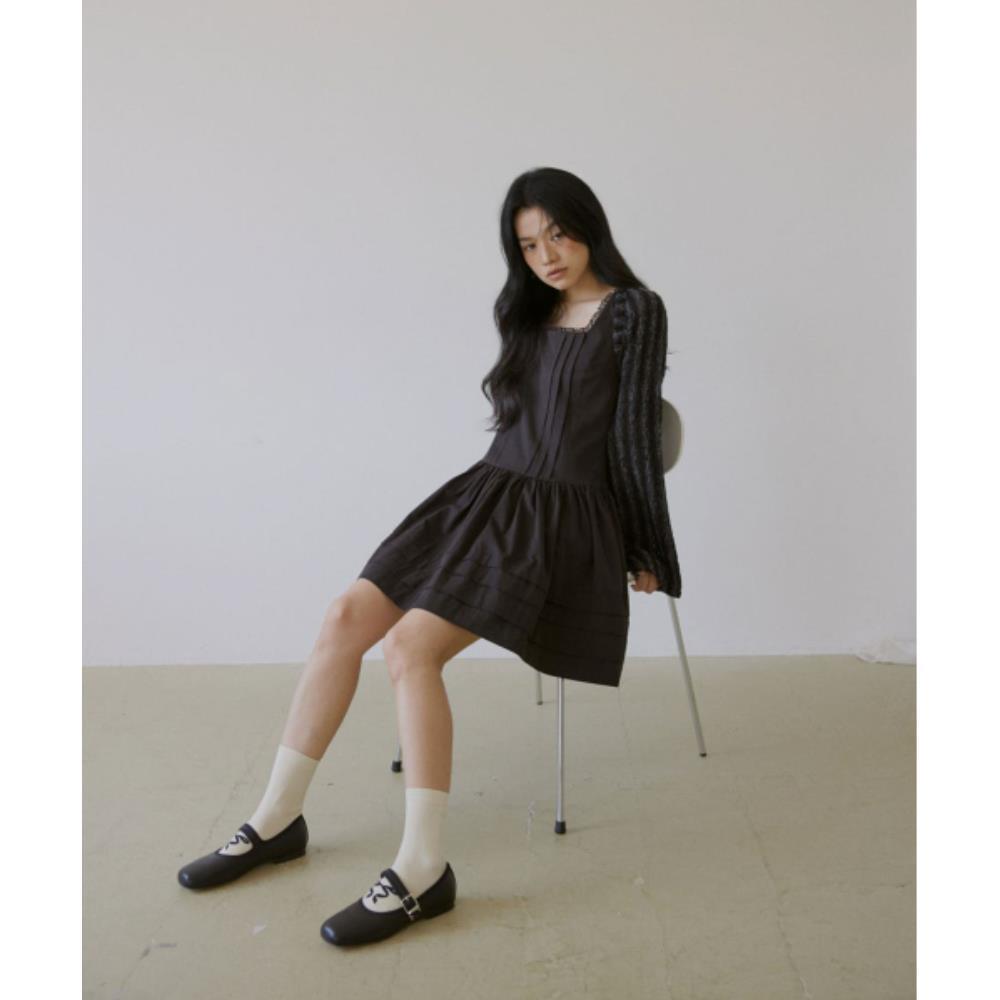 ◆Loulouseoul◆ With Cottage Cotton Dress Black S12535