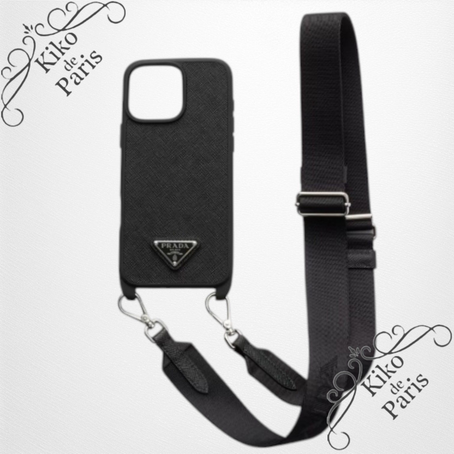 PRADA 直営店より サフィアーノレザー iPhone 16 Pro用ケース