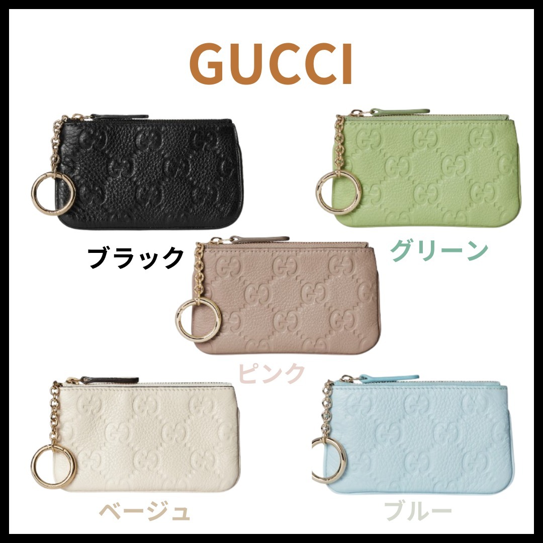 GUCCI  グッチ 〔GGエンブレム〕ジップ キーケース
