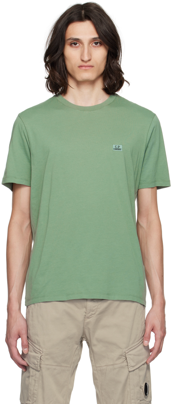 【関税込み】C.P. Company グリーン ロゴパッチ Tシャツ