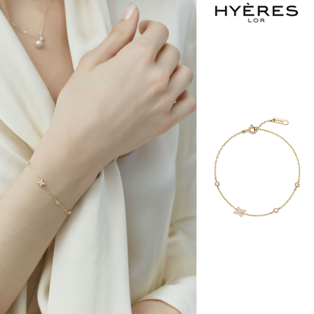 【HYERES LOR】25SS★ Nova 10K Pave Petite Station Bracelet