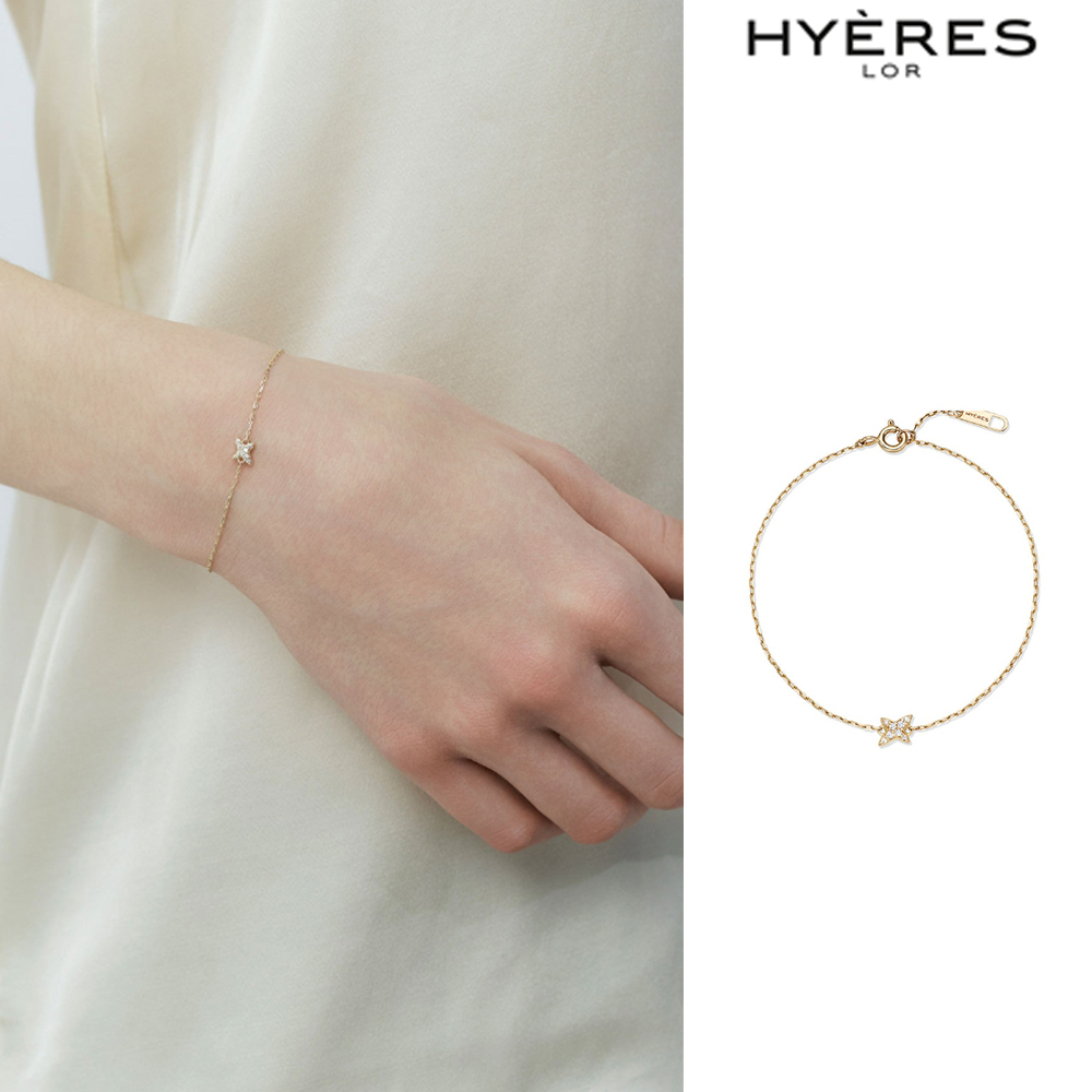 【HYERES LOR】25SS★ Nova 10K(Y) Pave Petit Bracelet