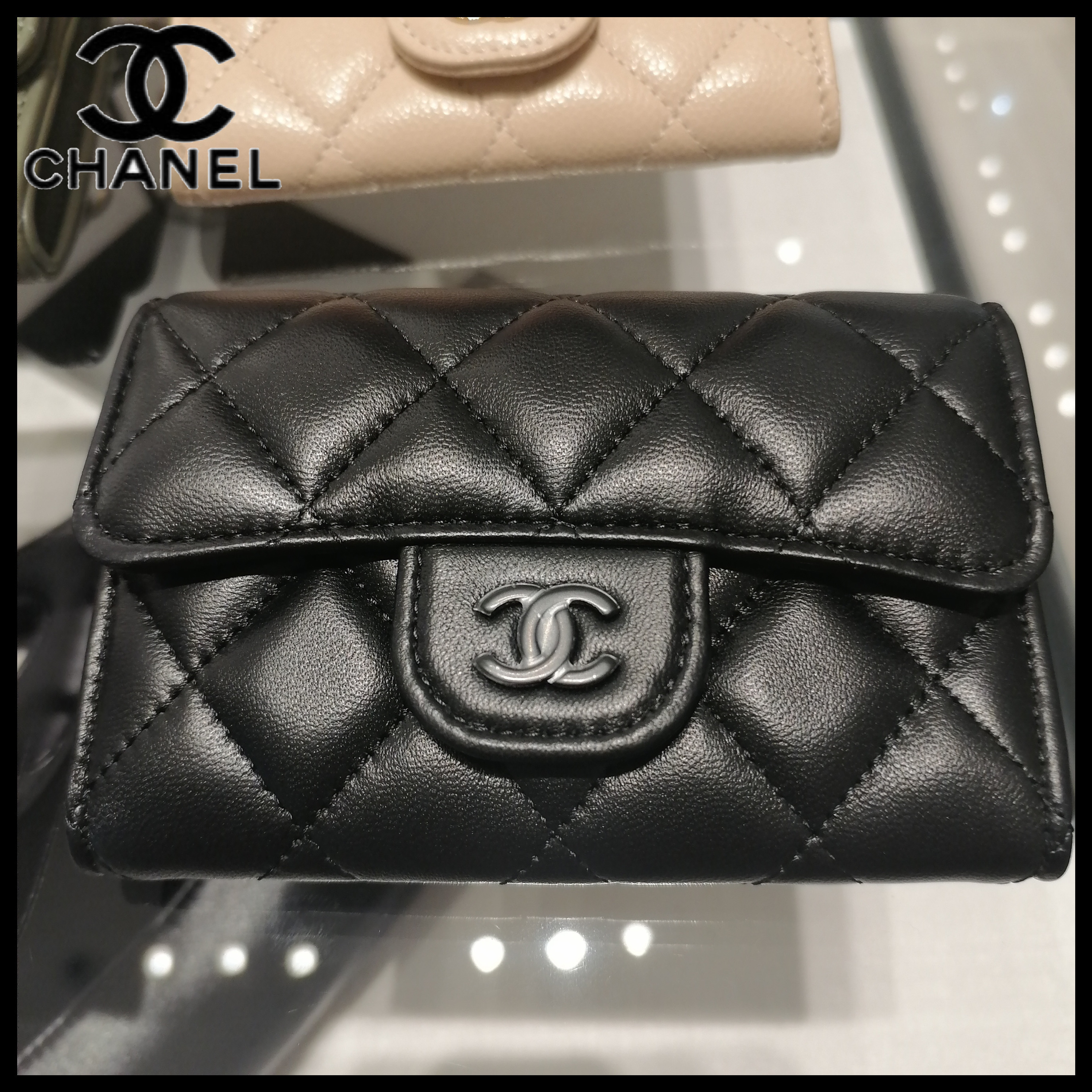 ◆CHANEL◆CHANEL クラシック フラップ カードケース ブラック