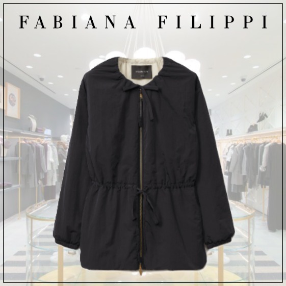 【FABIANA FILIPPI】ウェーブ柄テクニカルジャケット