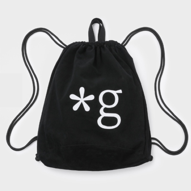 ＊韓国＊［grunden］SIGNATURE LOGO GYM SACK WASHED BLACK