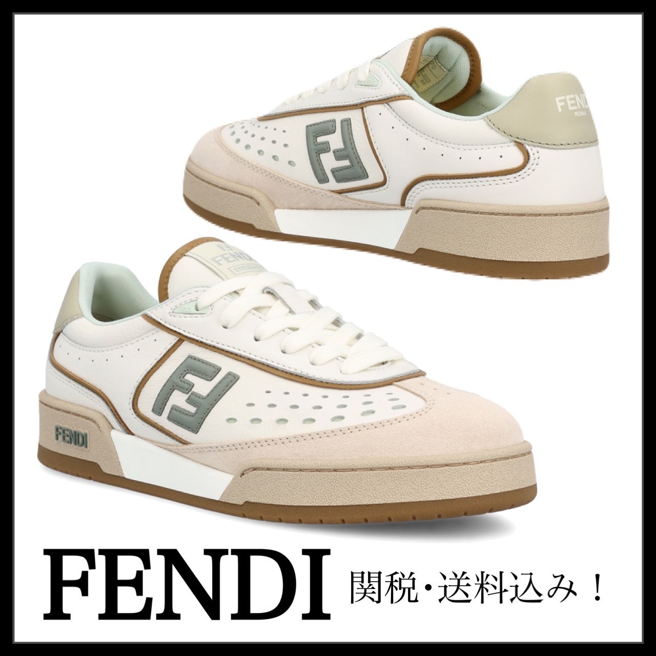 ＊FENDI＊フェンディマッチ レザー スエード ロートップ