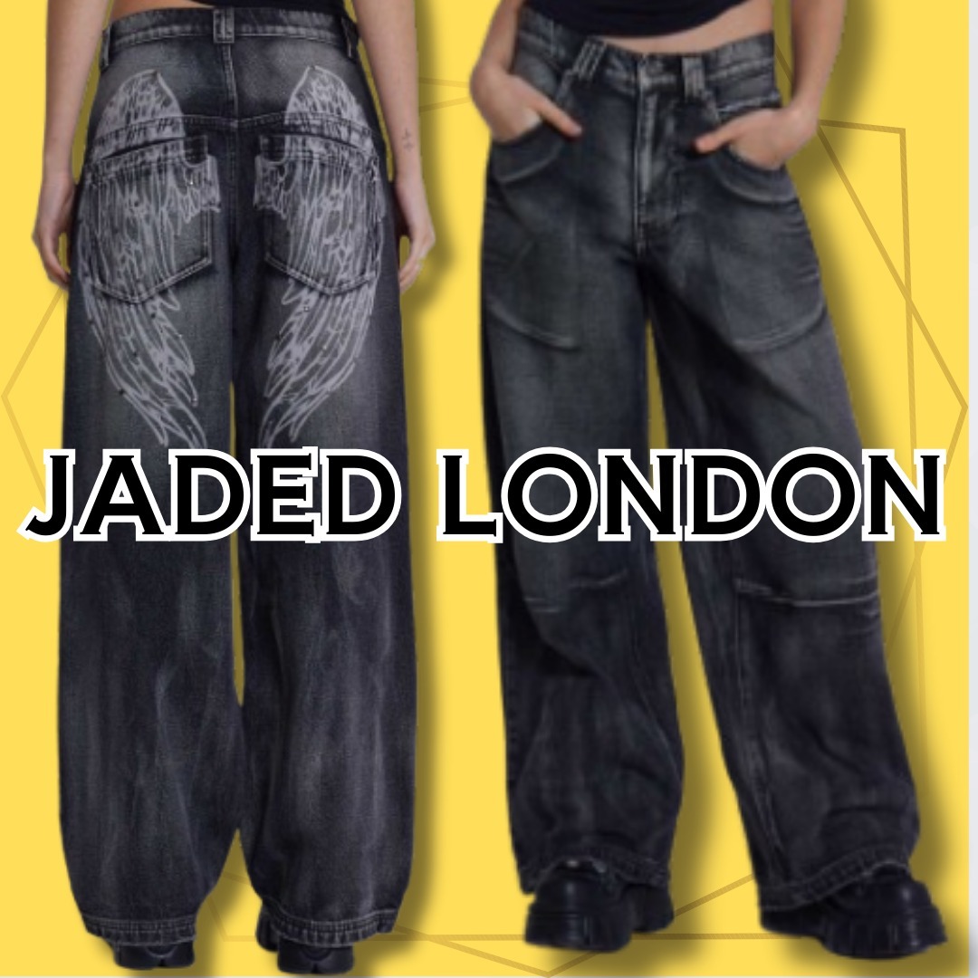 人気【JADED LONDON】ブラック エセリアル コロッサス ジーンズ