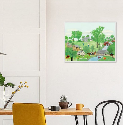 ★ グランマ・モーゼス_はる キャンバス アート(110X90cm)★ ☆ グランマ・モーゼス_はる キャンバス アート(78X69cm)☆