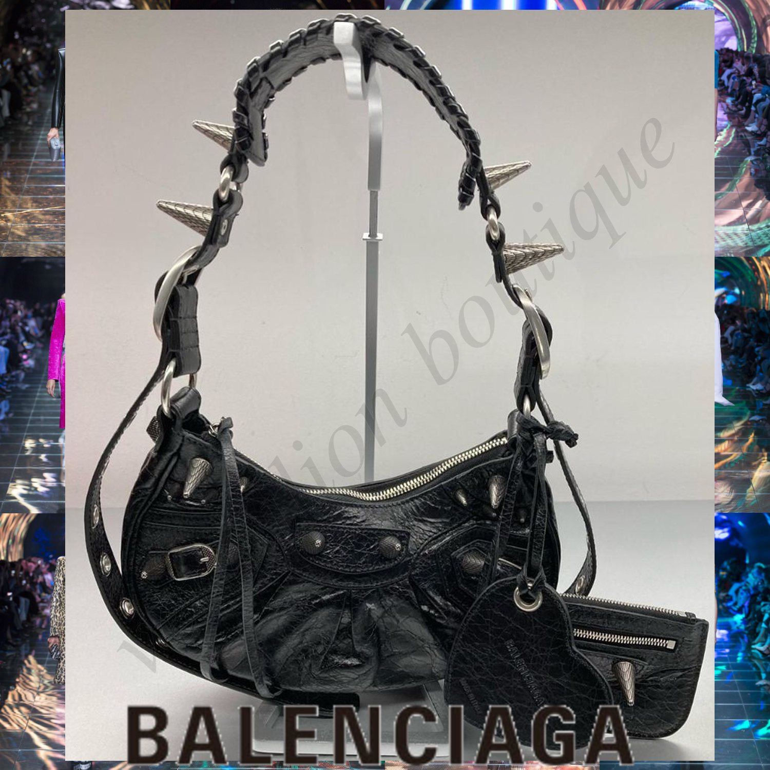 BALENCIAGA LE CAGOLE スパイク スタッズ ショルダーバッグ