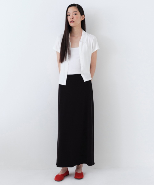 スカート Women's Soft Jersey Maxi Skirt Black