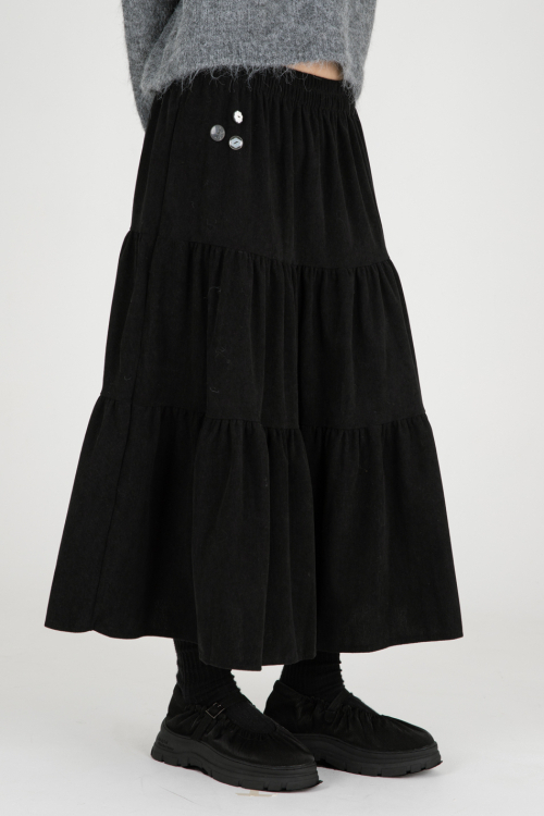 スカート Vintage Button Long Cancan Skirt