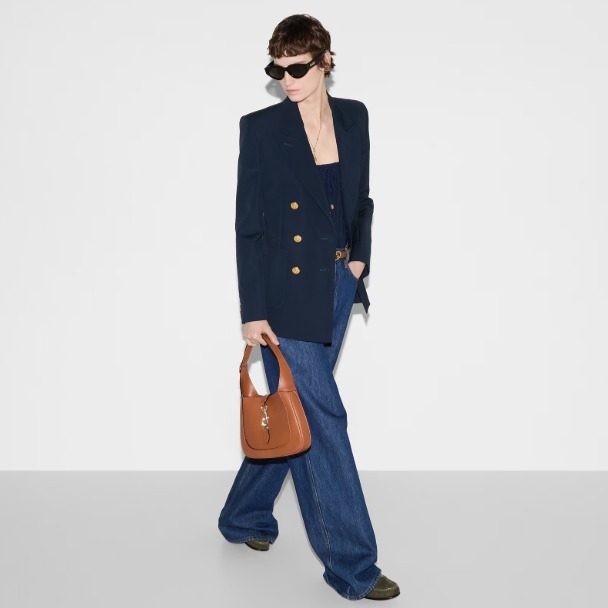 GUCCI《ダブルブレスト コットン ジャケット》ブルー DHL 直営店
