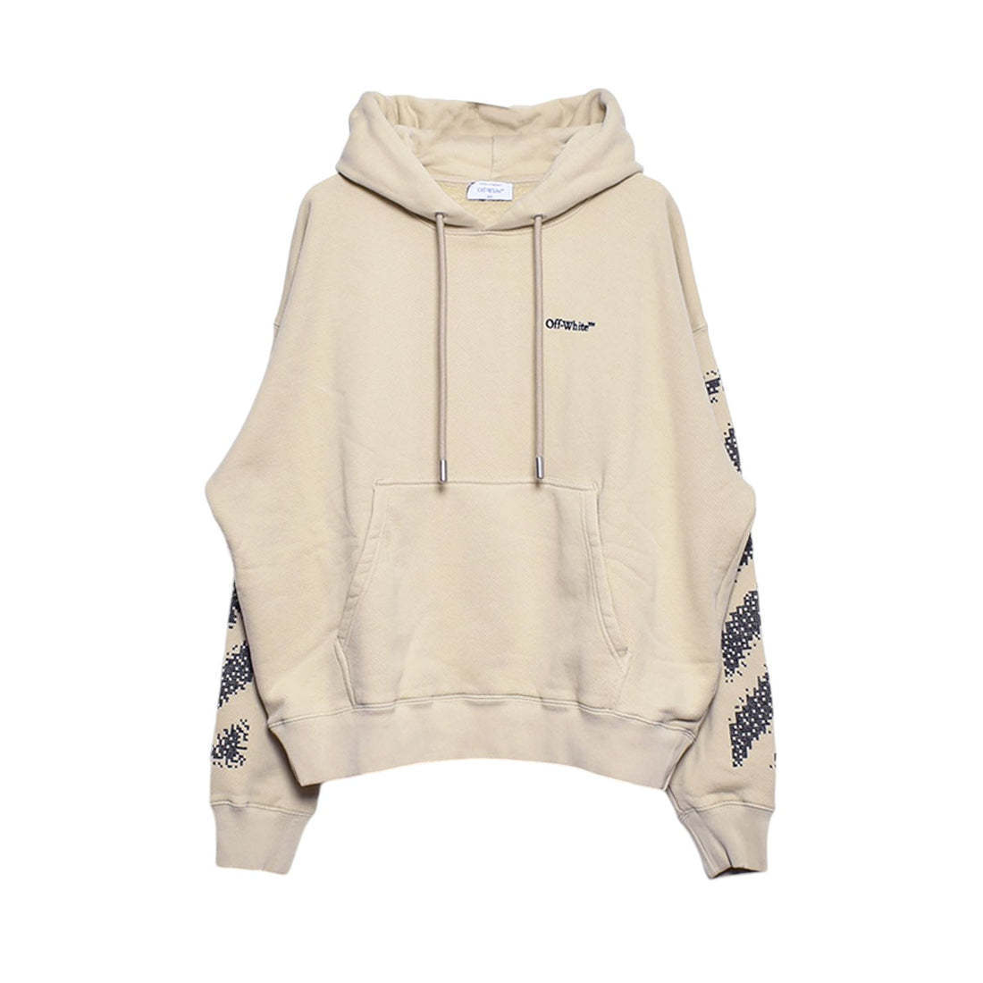 パーカー・フーディ [Off-White]PIXEL DIAG SKATE HOODIE/BROWN RICE(OMBF24-RTW0118