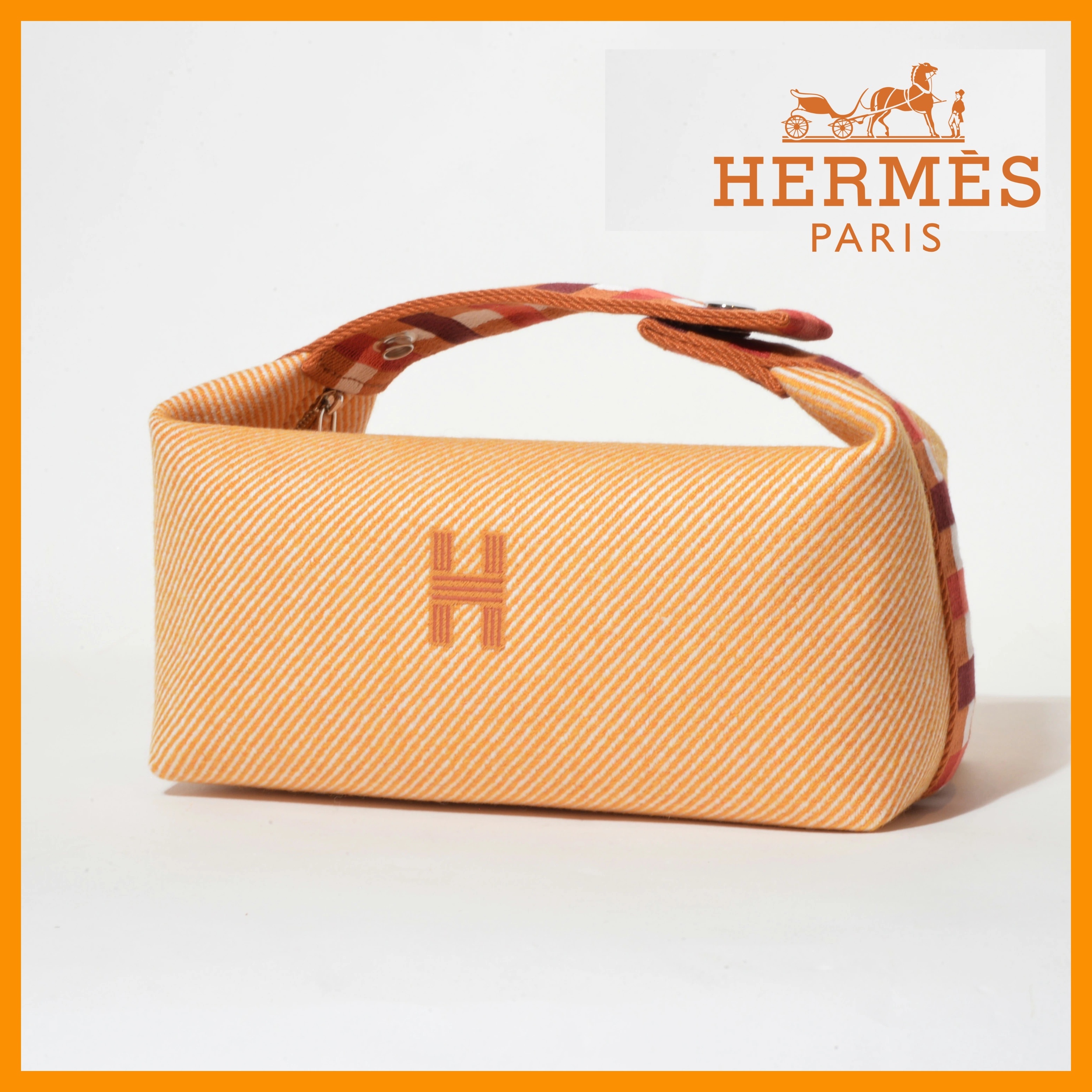 春にぴったり♪HERMES ブリッド ア ブラック PM オレンジ