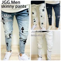 JGG.Men （ジェギングメン）　スキニーパンツ　ダメージジーンズ