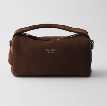 PRADA☆スウェードレザー ショルダーバッグ ダークブラウン