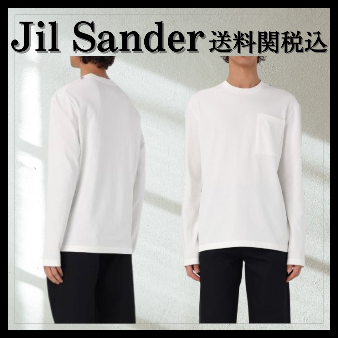 【国内発送】Jil Sander ロゴタグ 長袖Tシャツ