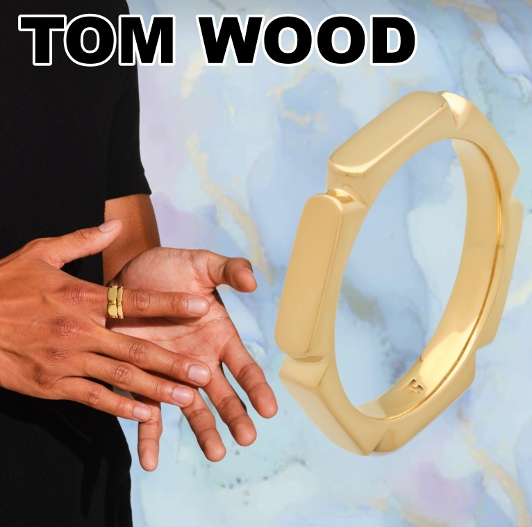 【Tom Wood】ゴールド ウミバンドリングスリム リング