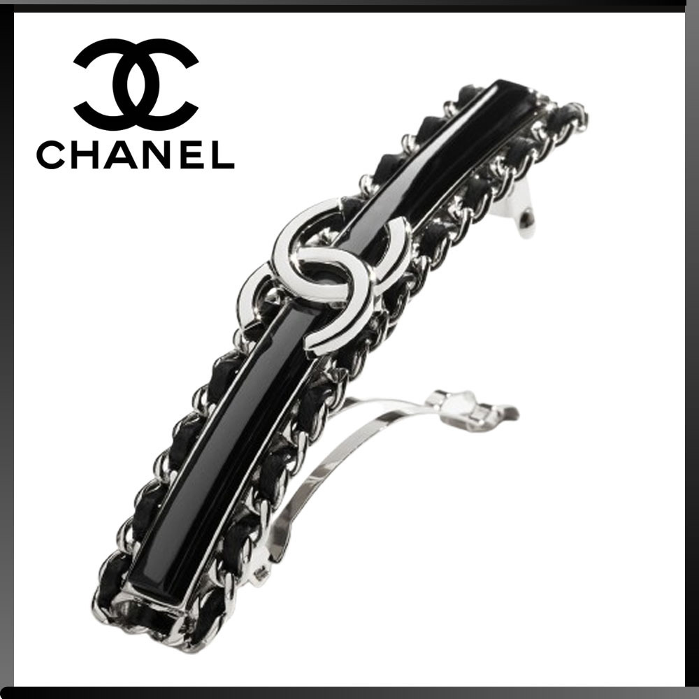 【シックでお洒落なデザイン♪】CHANEL ヘアクリップ CCロゴ 25P