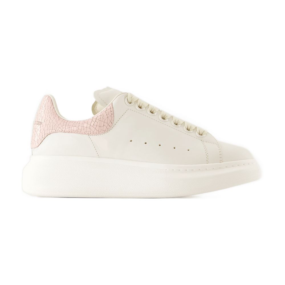 スニーカー Oversize Sneakers - Alexander McQueen - Leather - White/Pink
