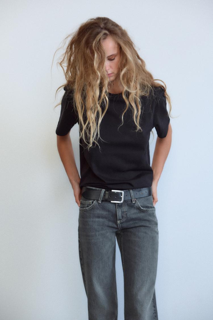 ZARA】TRF ワイドレッグローライズジーンズ 8727/030/807 (ZARA