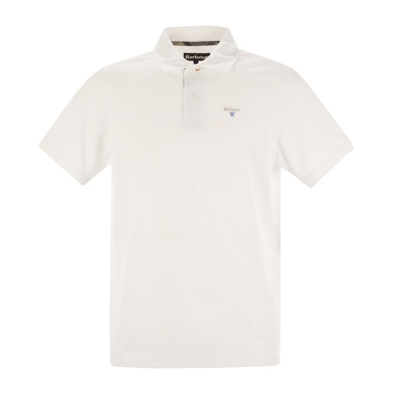 Tシャツ・カットソー Barbour SS25 Tartan pique polo shirt (MML0012 WH11)