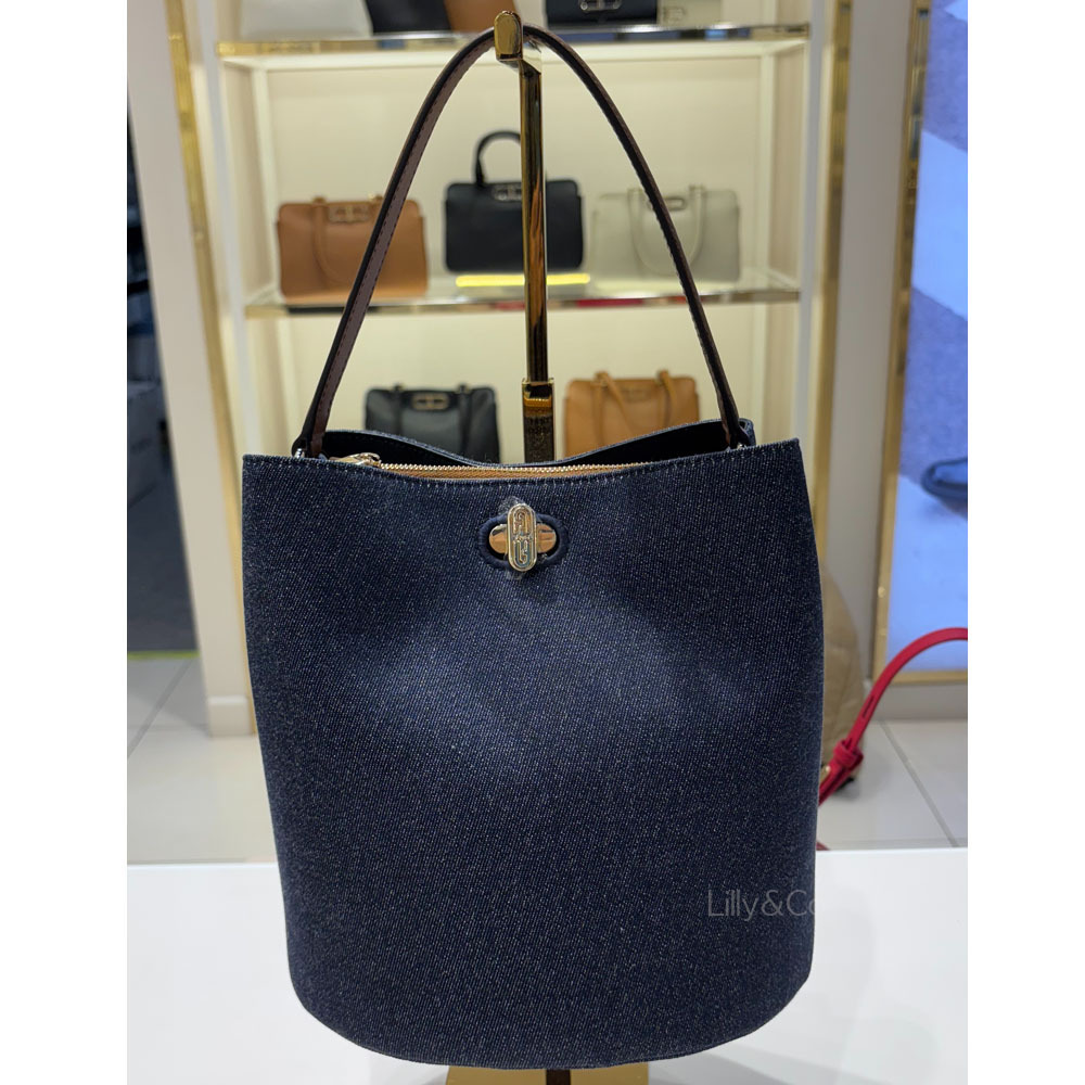 Furla☆DANAEデニムバケットバッグ