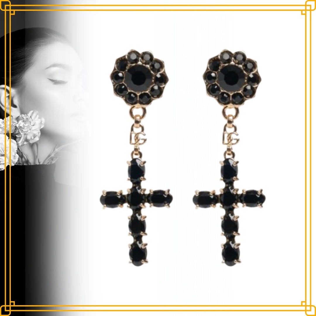 ◆春コーデに◆【Dolce&Gabbana】Cross ペンダントイヤリング