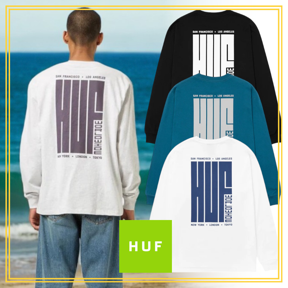 売切れ前に 大人気 HUF BIG BLOCK LS TEE バックプリントGOOD