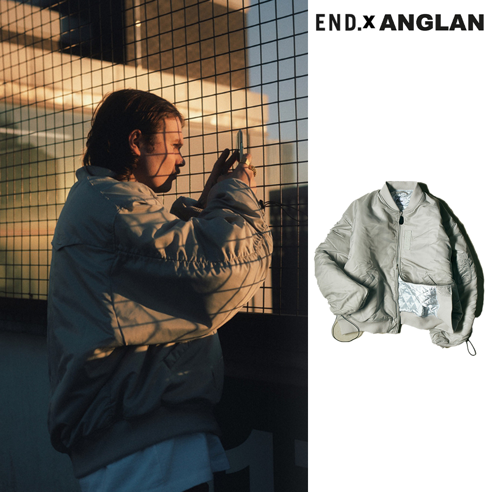 【ANGLAN x END.】Parachute Ruched Bomber Jacket