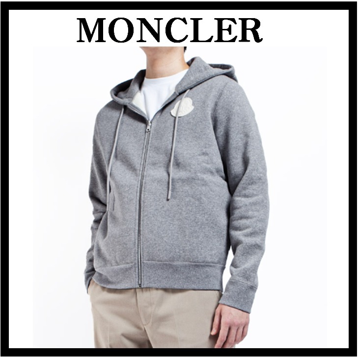 ★関税込★MONCLER★ロゴパッチ ジップアップ パーカー★