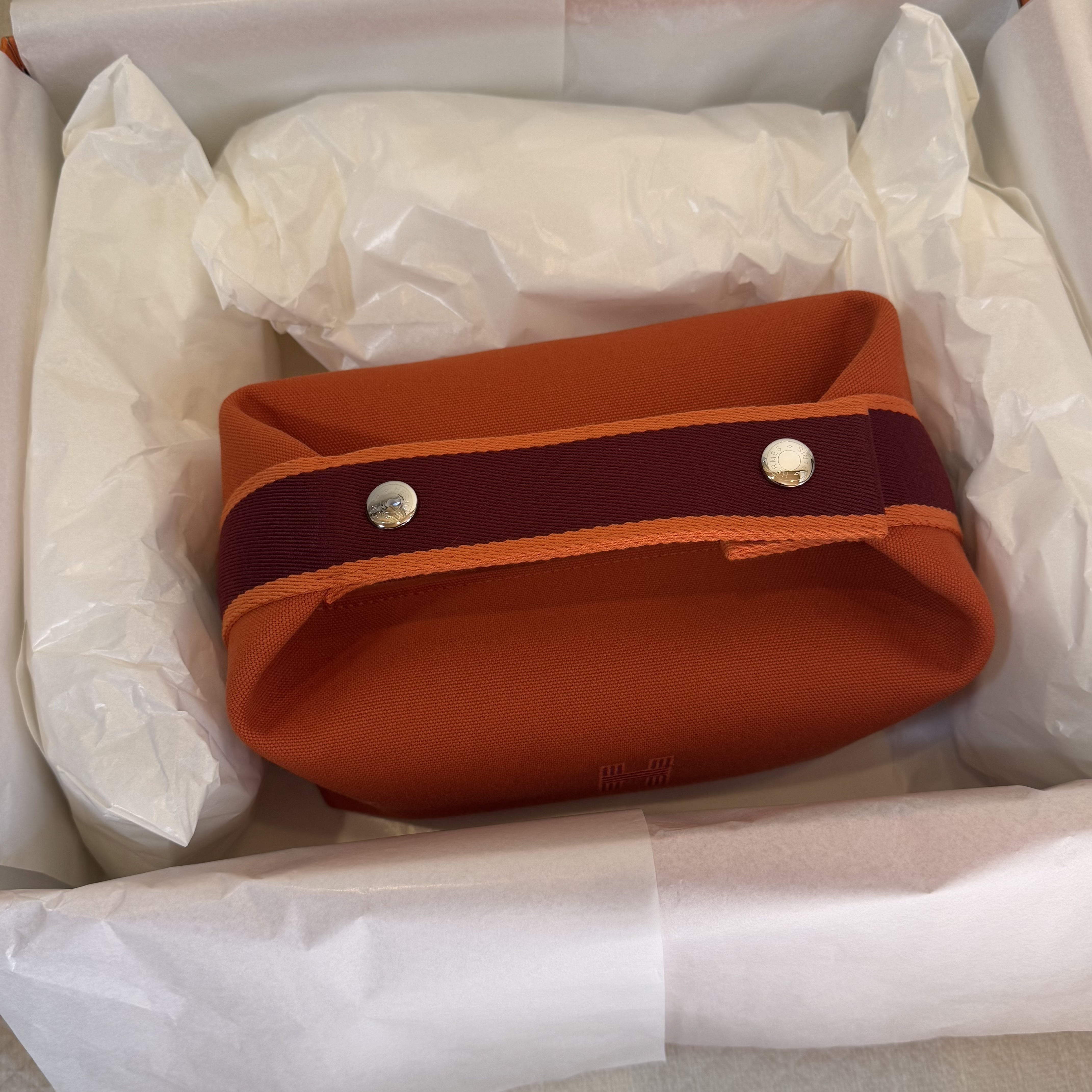 《ブリッドアブラック》 HERMES PM サイズ ポーチ オレンジ