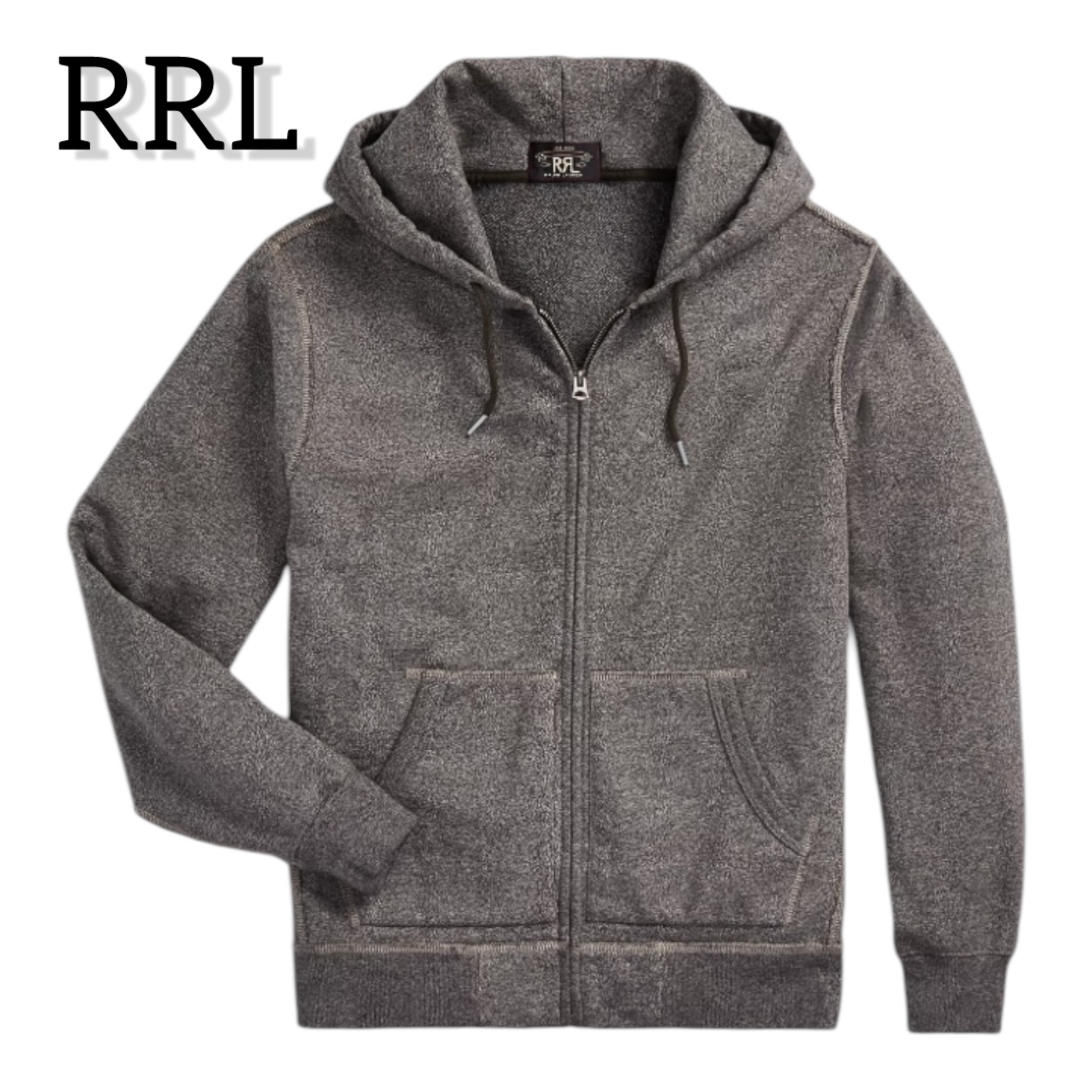 【RRL】フレンチテリーフルジップフーディ 大人カジュアル【RRL】フレンチテリー フルジップ フーディ
