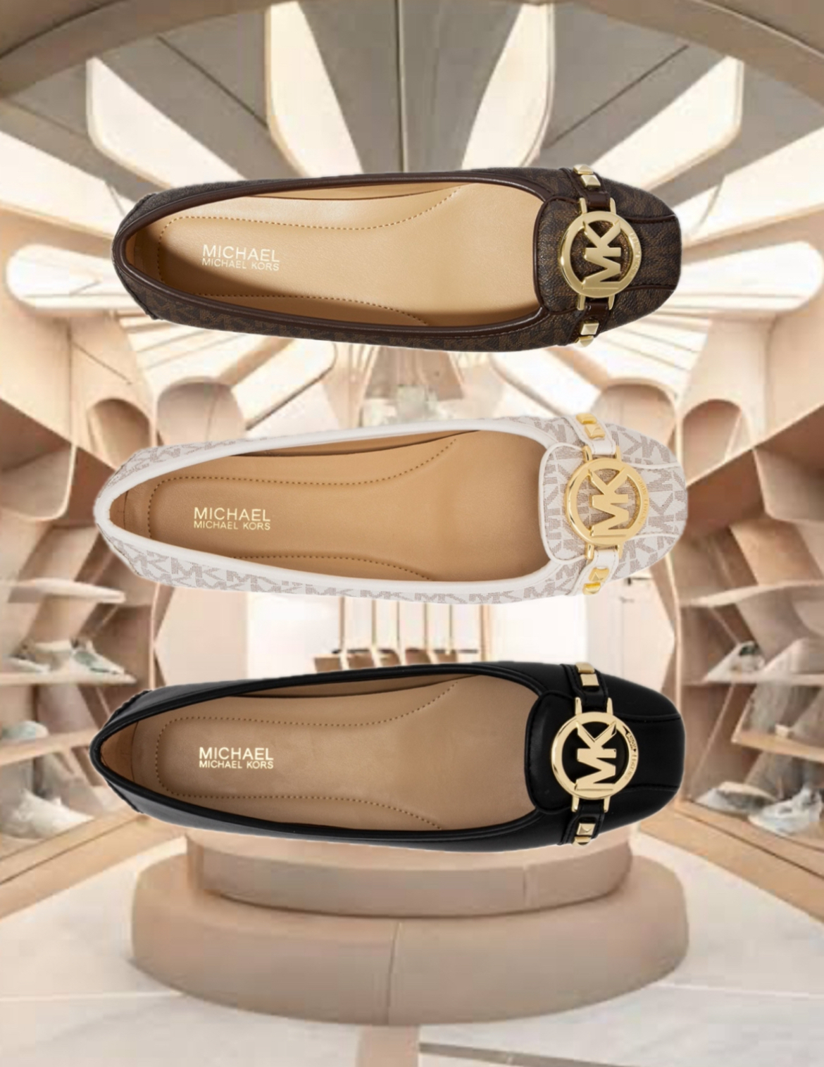 【MICHAEL KORS】FULTON MKロゴ フラットパンプス フォーマル