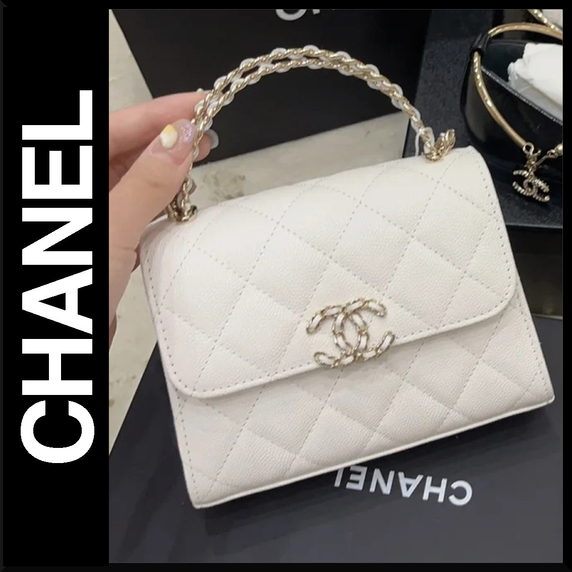 【25p】CHANEL ショルダーバッグ クロスチェーン 25p】CHANEL ショルダーバッグ チェーンクラッチ ハンドバッグ