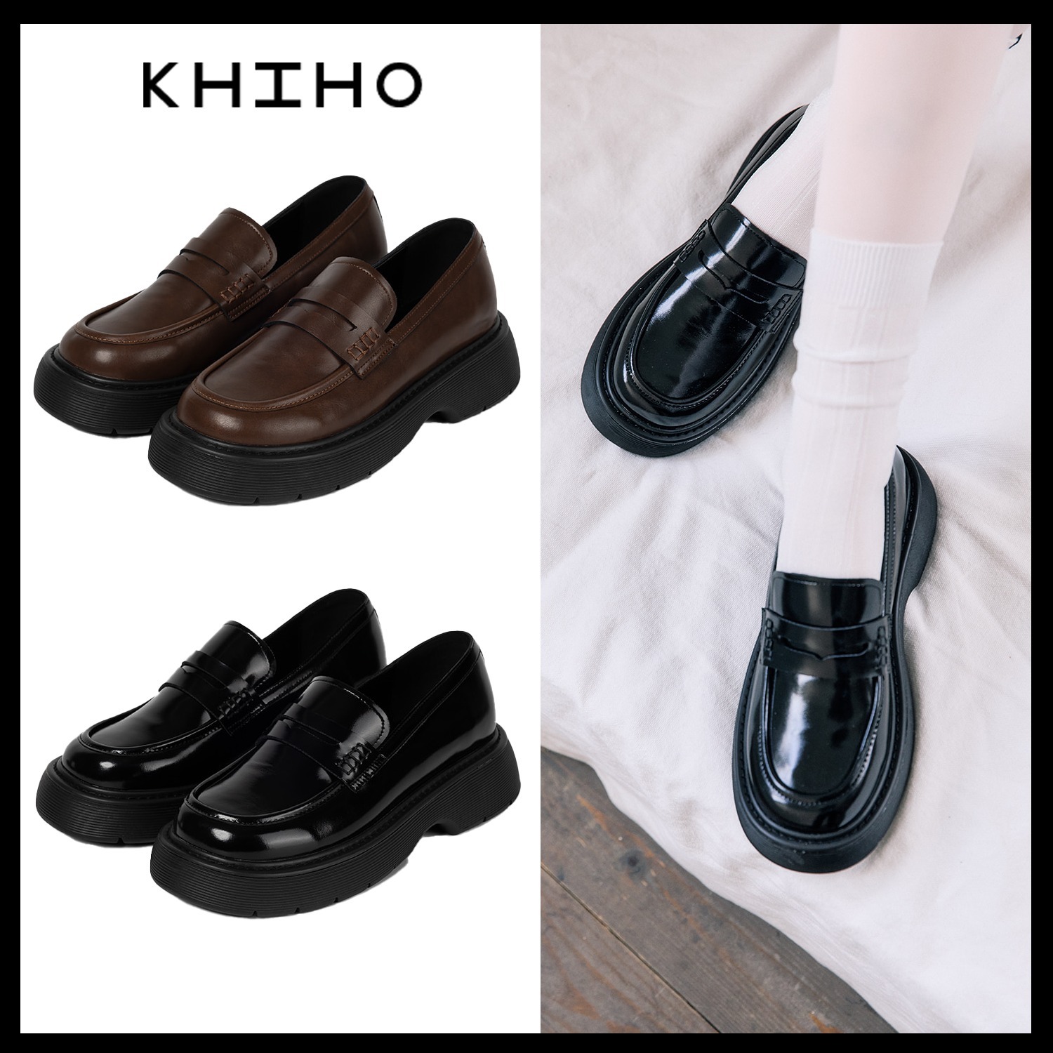 【KHIHO】CASUAL PENNY LOAFERS ★韓国人気★ 追跡付