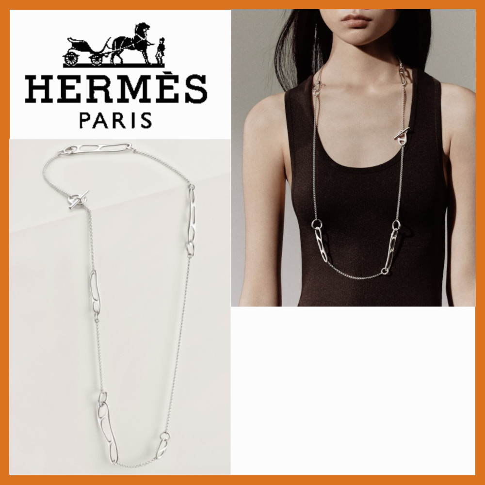 【シンプルでかっこいい☆】HERMES ロングネックレス