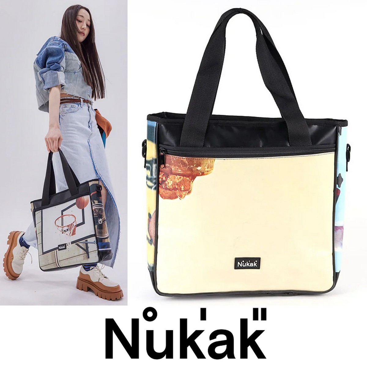 SALE◆Nukak【Frida】イベント限定柄 2-WAYスクエアトート◆CR
