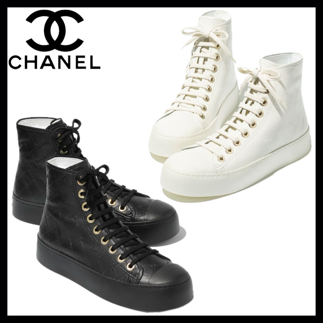 人気の厚底♪【CHANEL】ハイカットスニーカー