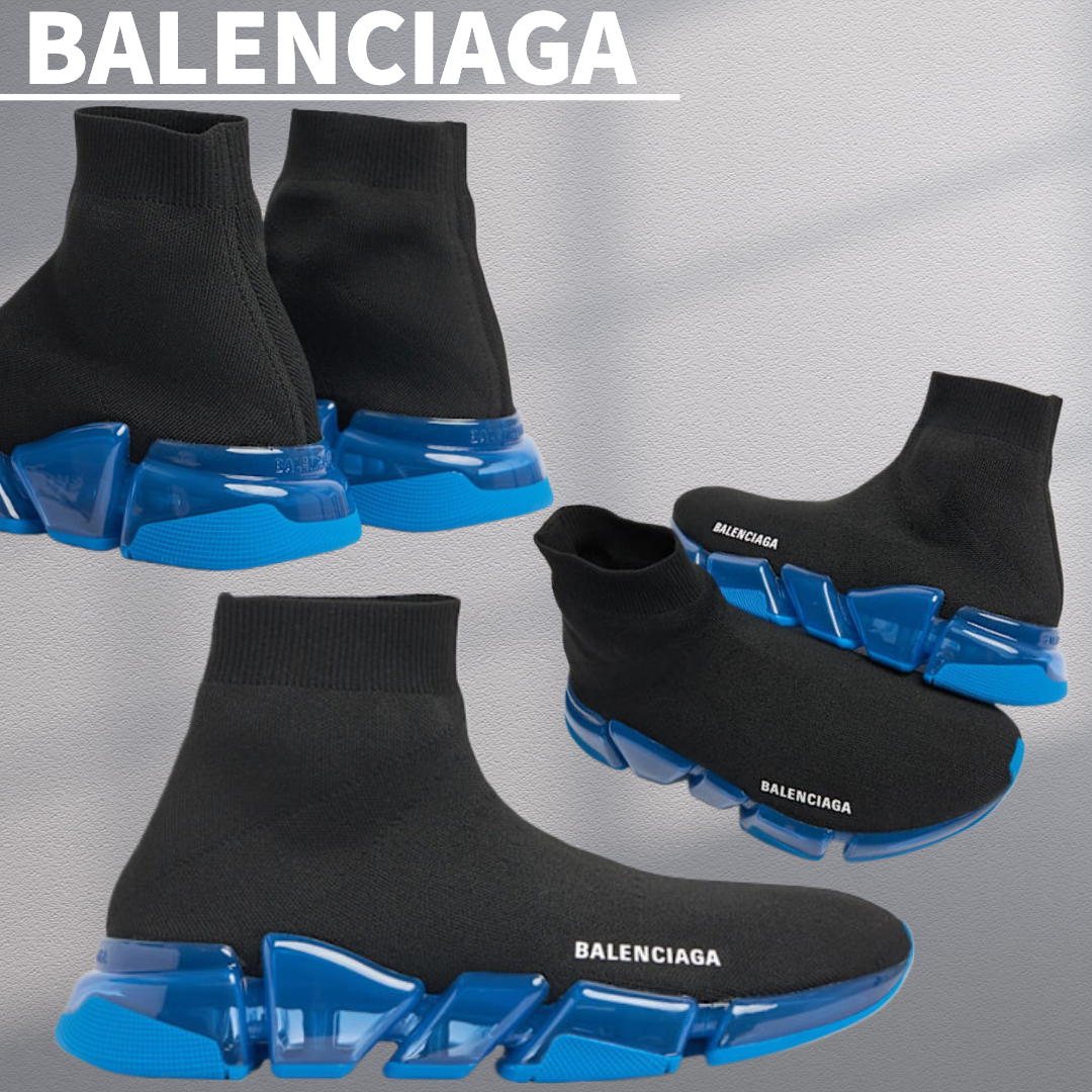 関税込【BALENCIAGA】スピード 2.0 スニーカー Black/Blue