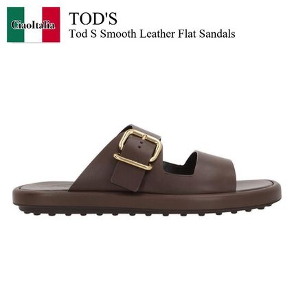 サンダル・ミュール TODS SMOOTH LEATHER FLAT SANDALS ls TOD'S(トッズ) サンダル・ミュール(レディース) - 海外通販の