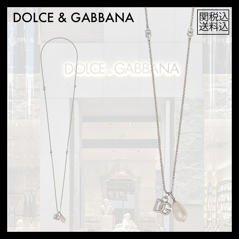【関税込】 DOLCE & GABBANA ドロップ＆DGロゴ ネックレス
