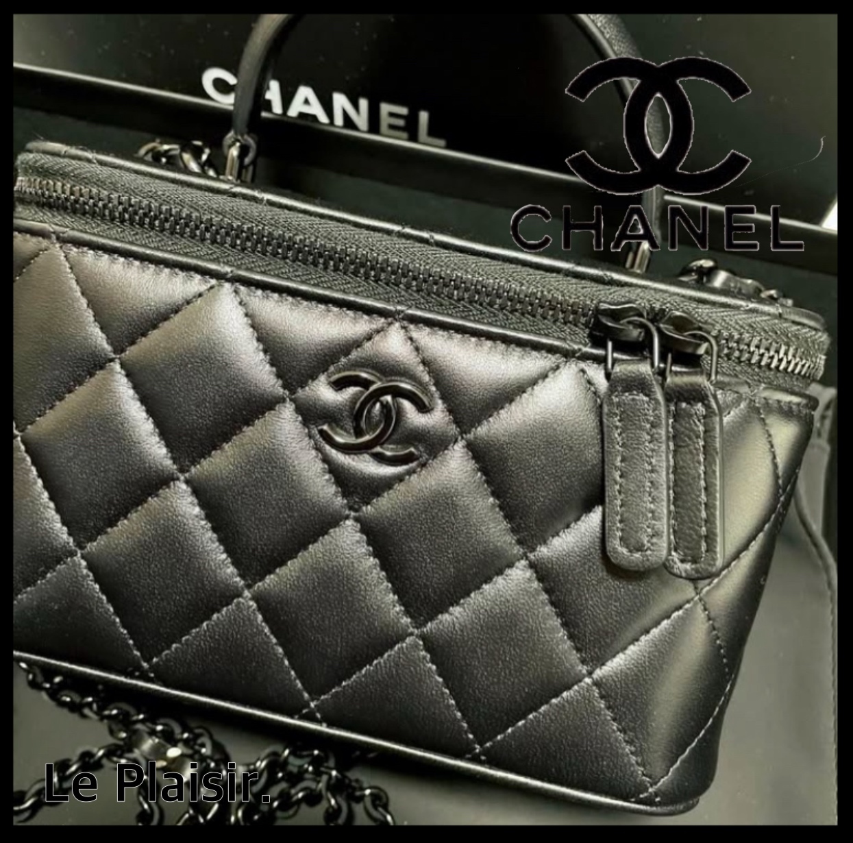 CHANEL】So Black オールブラック ヴァニティ ショルダー