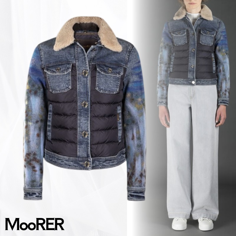 MOORER ムーレー PETUNIA-FUR-104F ジャケット デニム ダウン