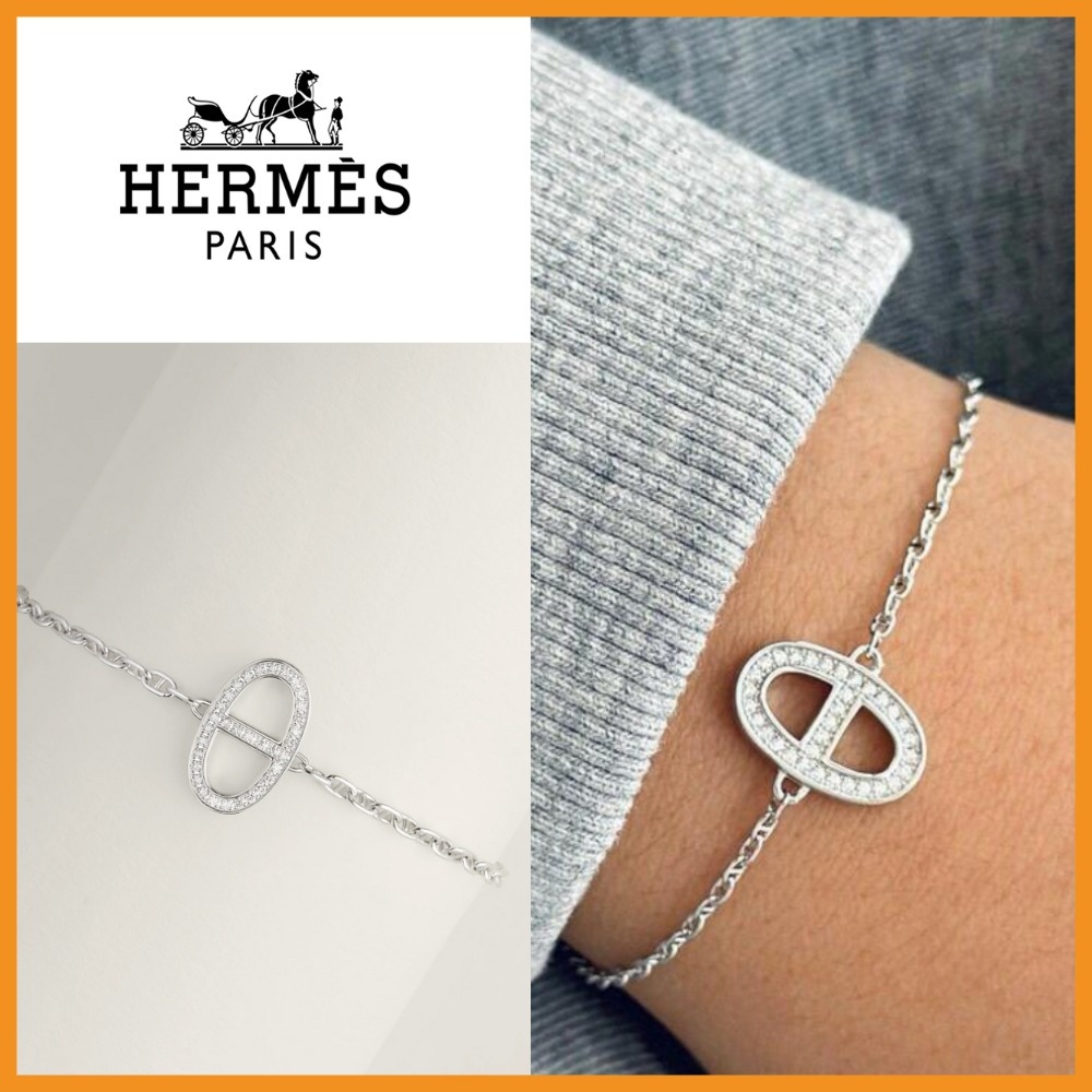 【HERMES】Chaine d'ancre×ホワイトゴールド★ブレスレット