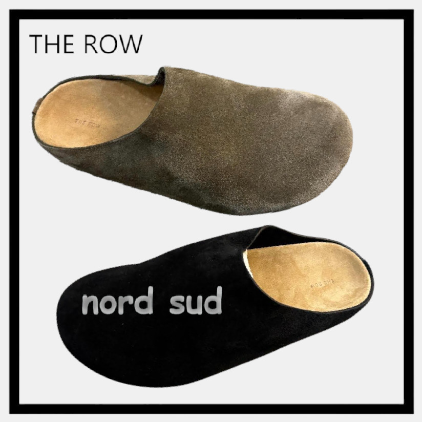 履き心地◎【The Row】スエード Hugo Slide スリッポンシューズ